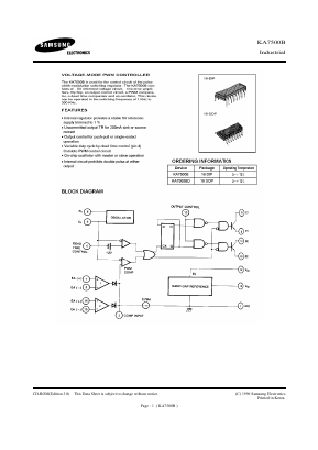 KA7500BD Datasheet PDF Samsung