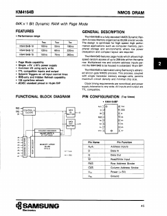 KM4164B-10 Datasheet PDF Samsung