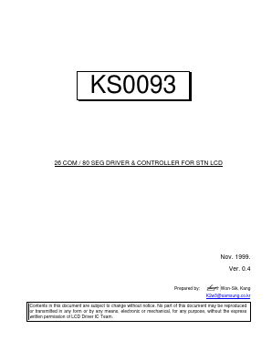KS0093 Datasheet PDF Samsung