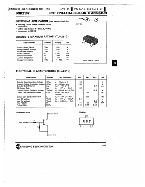 KSR2107 Datasheet PDF Samsung