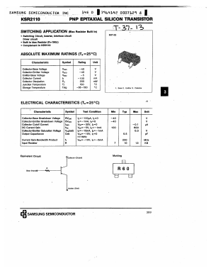 KSR2110 Datasheet PDF Samsung