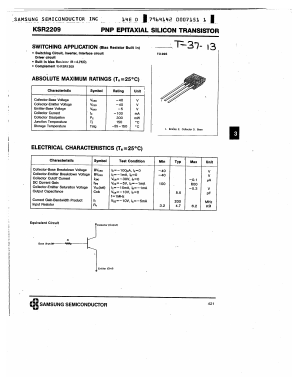 KSR2209 Datasheet PDF Samsung
