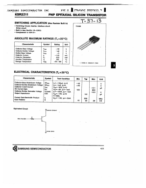 KSR2211 Datasheet PDF Samsung