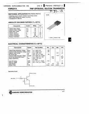 KSR2213 Datasheet PDF Samsung