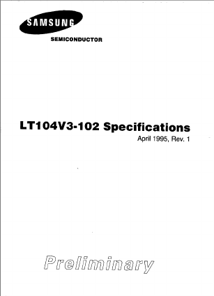 LT104V3-102 Datasheet PDF Samsung