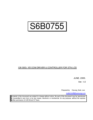 S6B0755 Datasheet PDF Samsung