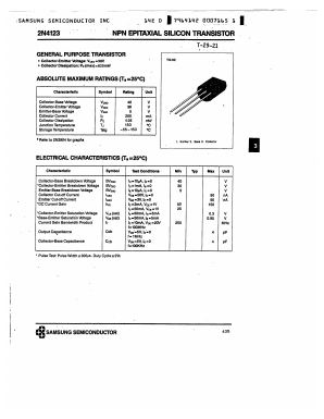 2N4123 Datasheet PDF Samsung