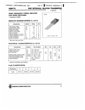 B772 Datasheet PDF Samsung