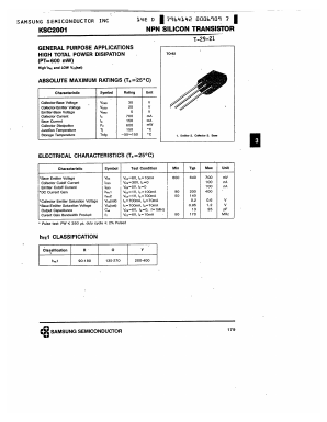 KSC2001Y Datasheet PDF Samsung