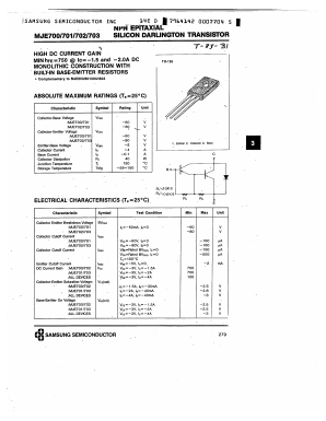 MJE700 Datasheet PDF Samsung
