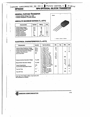 MPS2222 Datasheet PDF Samsung