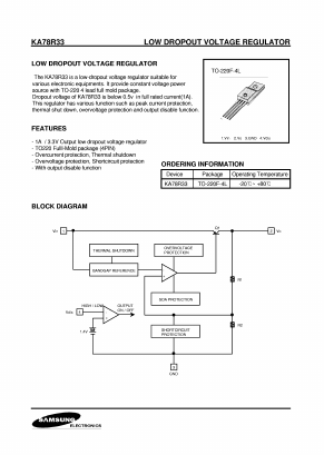 KA78R33 Datasheet PDF Samsung
