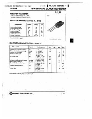 2N5089 Datasheet PDF Samsung