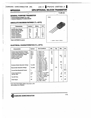 MPS2222A Datasheet PDF Samsung