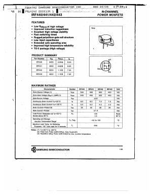 IRF441 Datasheet PDF Samsung