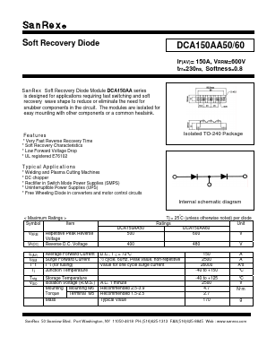 DCA150AA50 Datasheet PDF SanRex Corporation