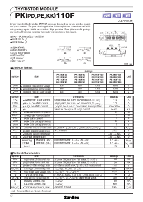 KK110F160 Datasheet PDF SanRex Corporation