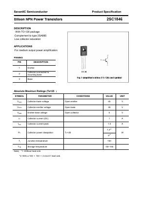 C1846 Datasheet PDF SavantIC Semiconductor 