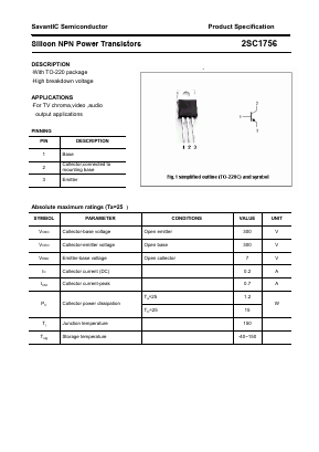 C1756 Datasheet PDF SavantIC Semiconductor 