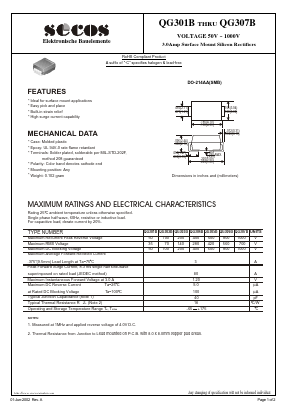 QG305B Datasheet PDF Secos Corporation.