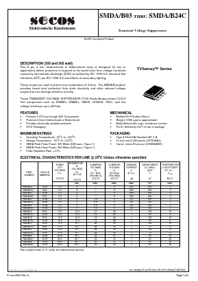SMDA05C Datasheet PDF Secos Corporation.
