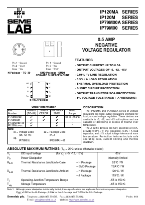 LM120MH-12-8QR-B Datasheet PDF Semelab - > TT Electronics plc 