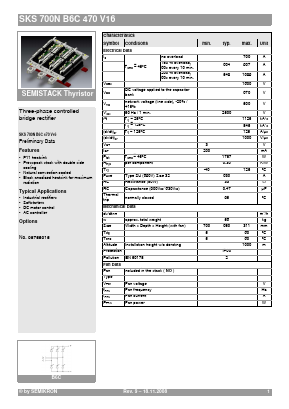 SKS700NB6C470V16 Datasheet PDF Semikron