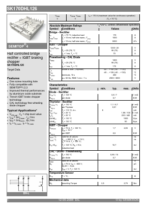 SK170DHL126 Datasheet PDF Semikron