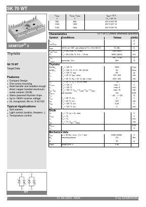 SK70WT Datasheet PDF Semikron
