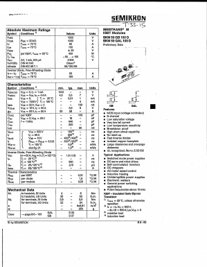 SKM50GAL100D Datasheet PDF Semikron