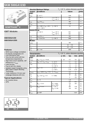 SKM500GA123D Datasheet PDF Semikron