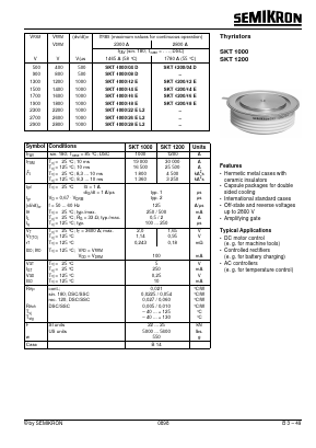 SKT1000-18E Datasheet PDF Semikron