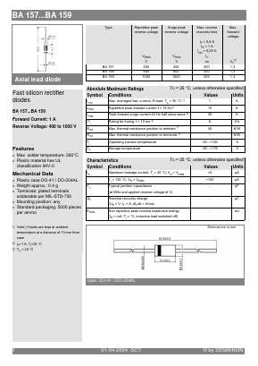 BA157 Datasheet PDF Semikron