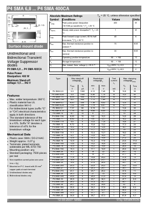 P4SMA15C Datasheet PDF Semikron