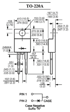 MBR1650R Datasheet PDF Semtech Electronics LTD.