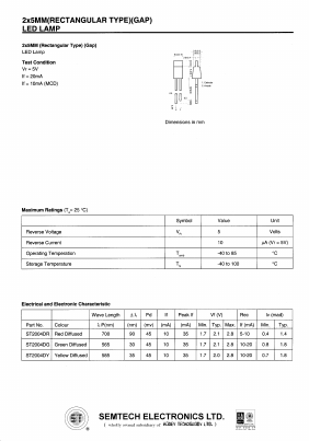 ST2002DY Datasheet PDF Semtech Electronics LTD.