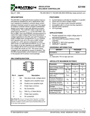 EZ1900 Datasheet PDF Semtech Corporation