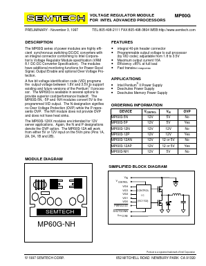 MP60G-12AP Datasheet PDF Semtech Corporation
