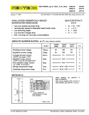 1N6076 Datasheet PDF Semtech Corporation