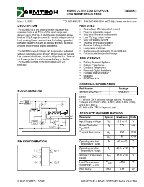 SC8863-330CSKTR Datasheet PDF Semtech Corporation