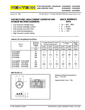 SCPAR1F Datasheet PDF Semtech Corporation