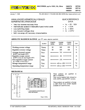 1N6080 Datasheet PDF Semtech Corporation