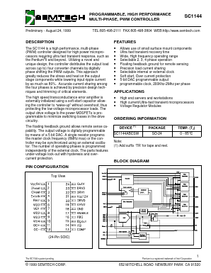 SC1144 Datasheet PDF Semtech Corporation