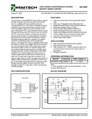 SC1405 Datasheet PDF Semtech Corporation