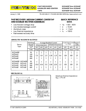 SCDA1F Datasheet PDF Semtech Corporation