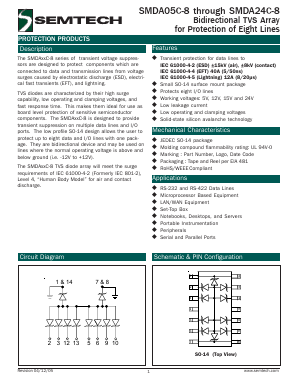 SMDA12C-8.TBT Datasheet PDF Semtech Corporation