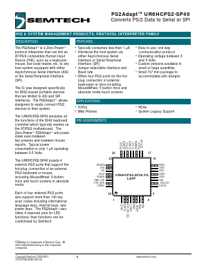 UR6HCPS2-SP40-FG Datasheet PDF Semtech Corporation