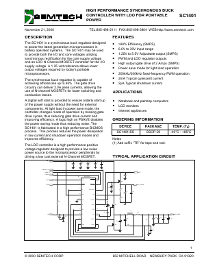 SC1401 Datasheet PDF Semtech Corporation