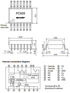 PC929 Datasheet PDF Sharp Electronics