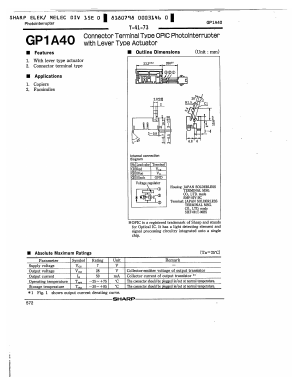 GP1A40 Datasheet PDF Sharp Electronics